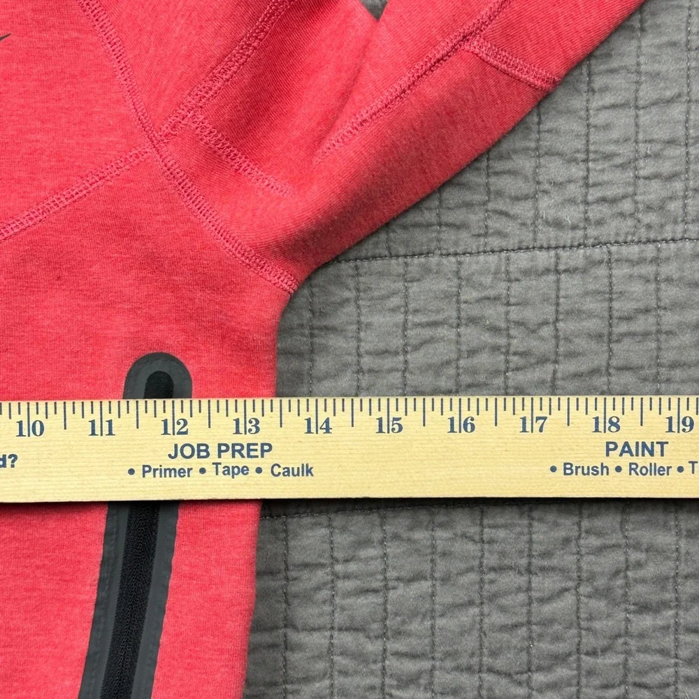 Nike Tech Fleece Kids 5 S 4-5 YRS Full Zip Hoodie Red Black Sportswear Athletic